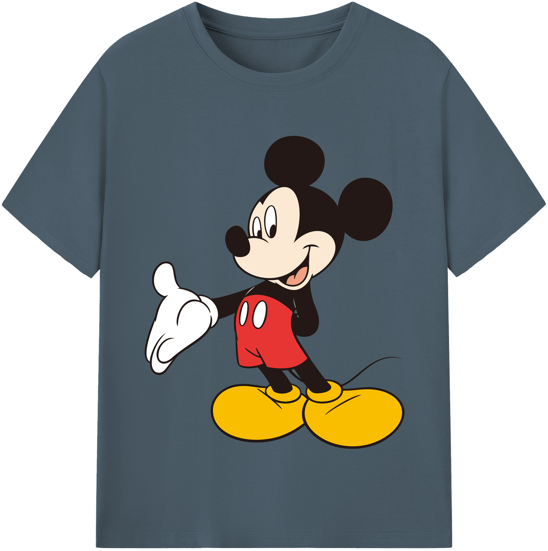（画像用） ミッキーマウス Mickey Mouse 綿100％半袖Tシャツ（フロントプリント）